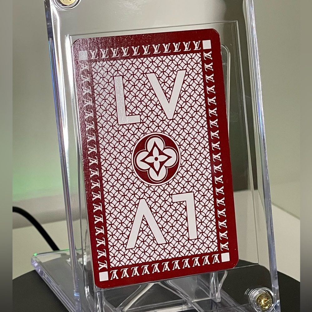 RARE Louis Vuitton Jack of Hearts Jeu De Cartes Red Monogram Playing Card RARE